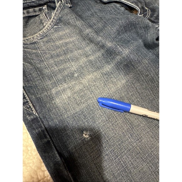 Guess Jeans Rebel Straight Leg Mens Sz 34x30 Blue Cotton Denim - Picture 2 of 11